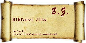 Bikfalvi Zita névjegykártya